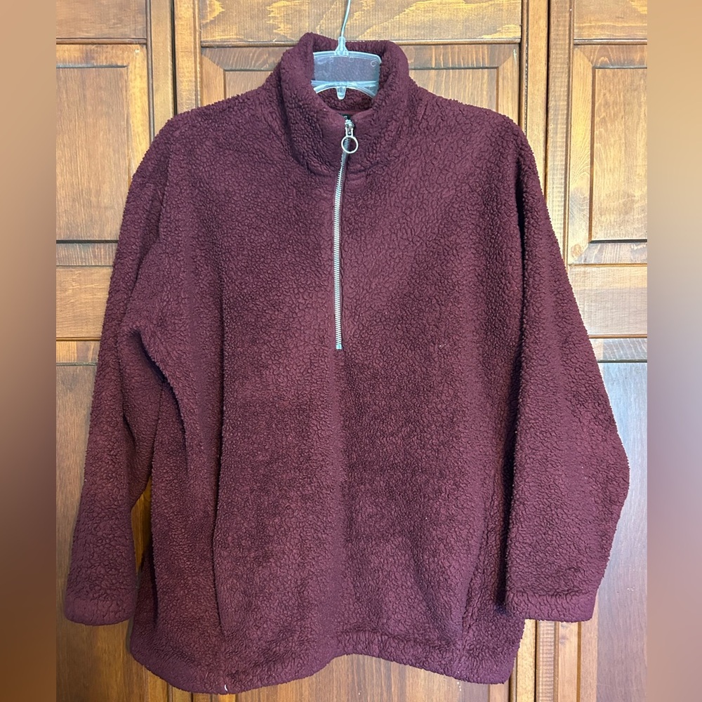 Express women’s quarter zip fleece pullover size Small
